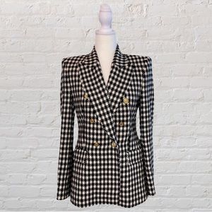 Black and white Zara button up blazer coat